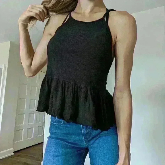 American Eagle,  soft anf sexy, Ribbed cami top, black, Size XS - Picture 4 of 7